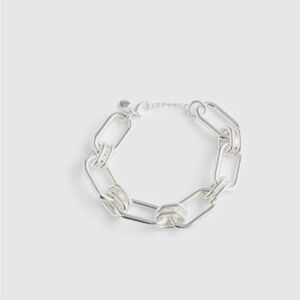 Madewell Shiny Silver Link Chain Bracelet